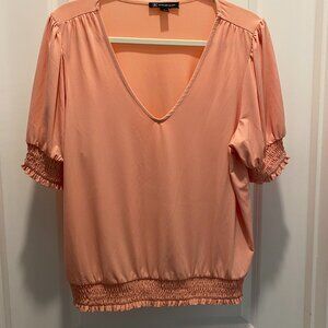 INC Smocked Trim Top